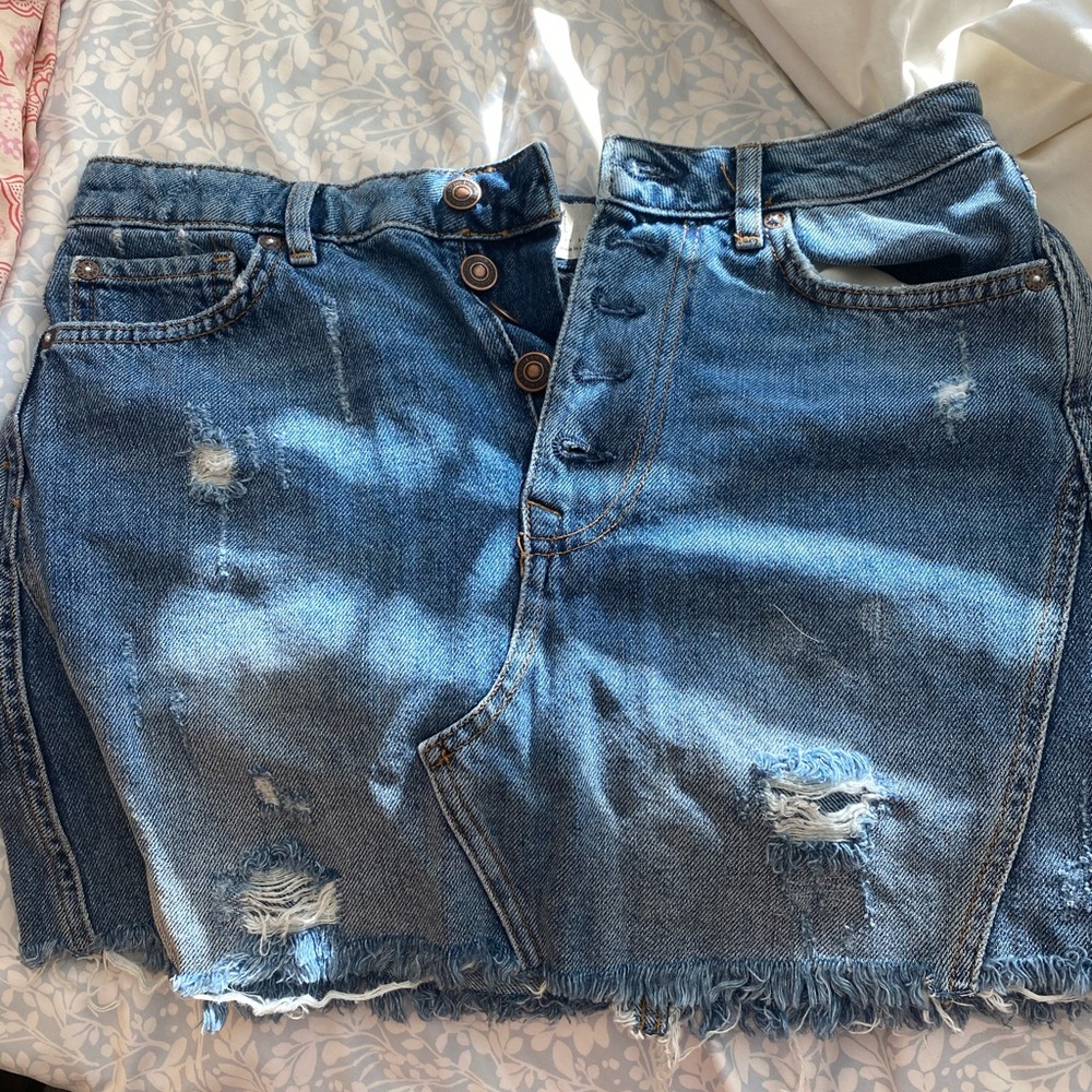 We the free Jean skirt